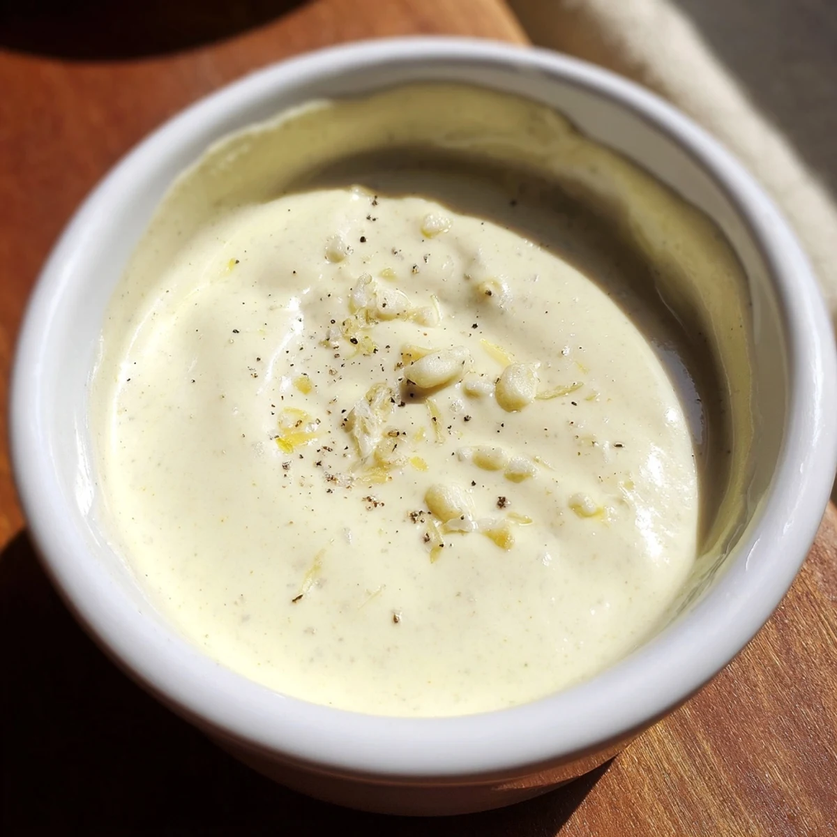 A bowl of roasted vegetables glistening with tangy Lemon Dijon Dressing, served on a rustic wooden table.