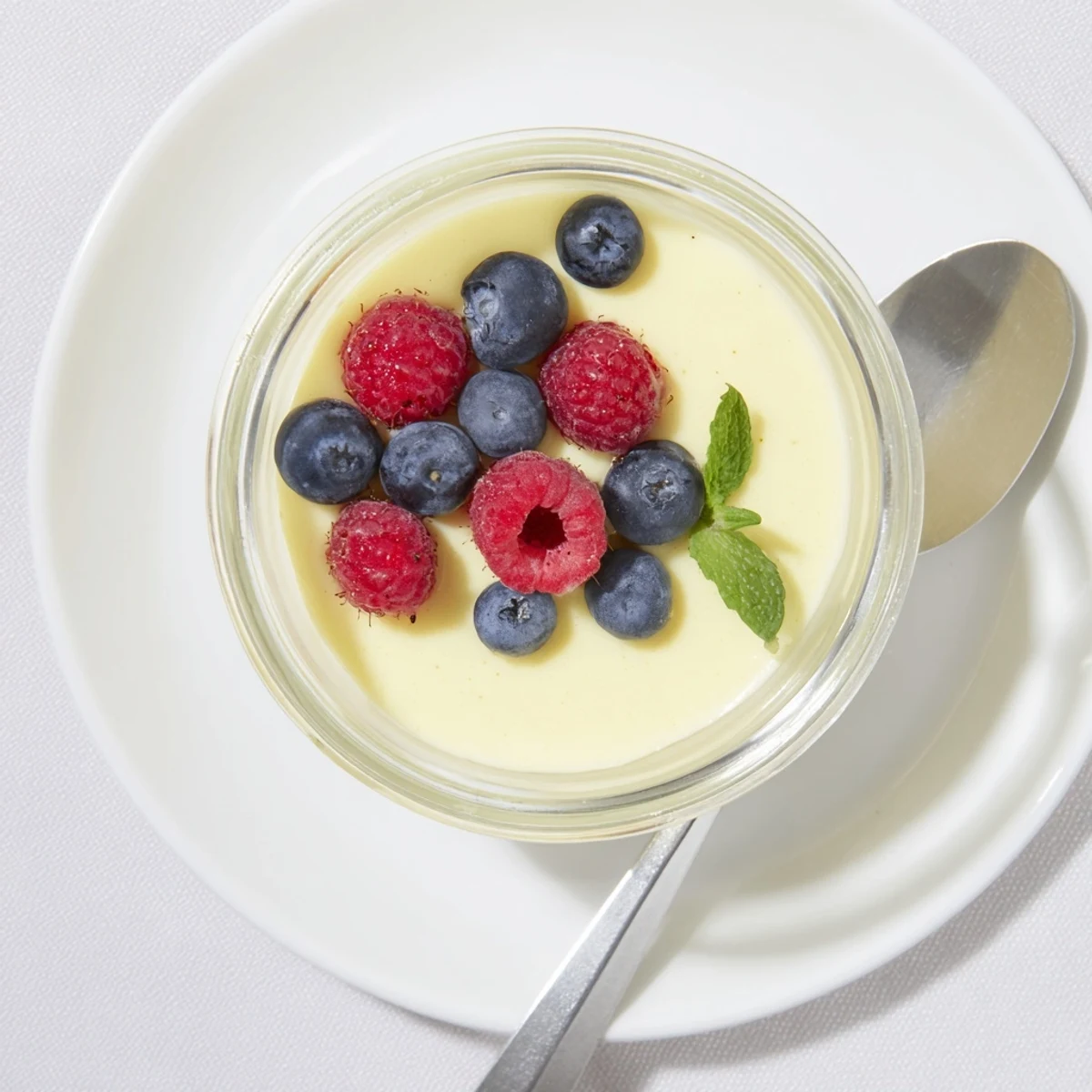 Elegant British lemon posset with velvety texture served in individual bowls alongside sweet buttery shortbread cookies