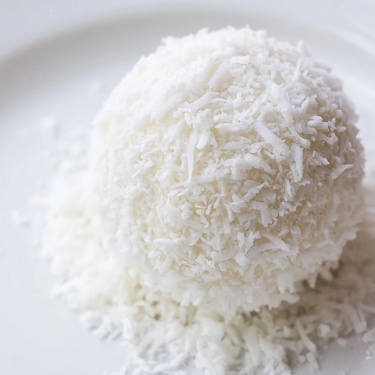 Soft sweetened coconut balls rolled in shredded coconut for these easy no-bake Easter bunny tails