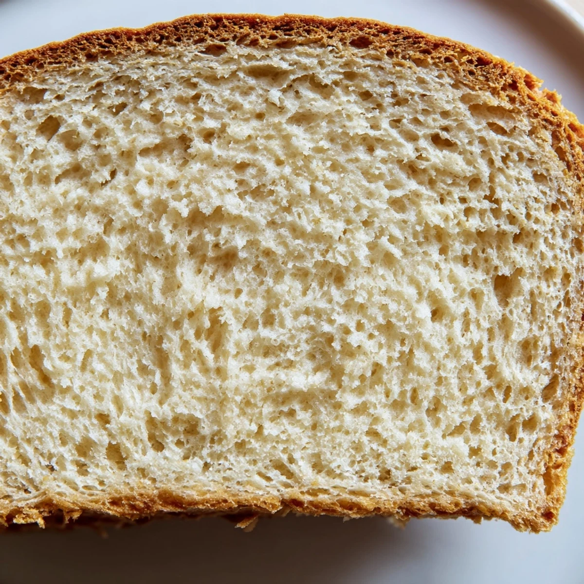Golden brown zero carb yogurt bread loaf topped with sesame seeds, freshly sliced on a wooden board