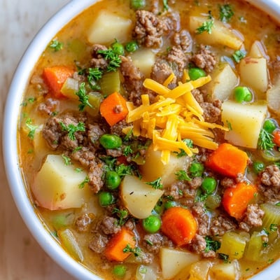 Homemade Ground Beef Potato Soup